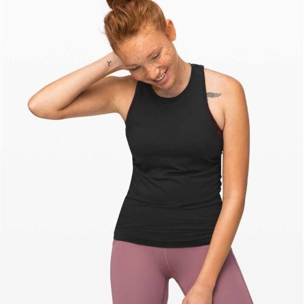 Lululemon Swiftly Speed Tank Cinched Black Racerback Running Top Womens 6